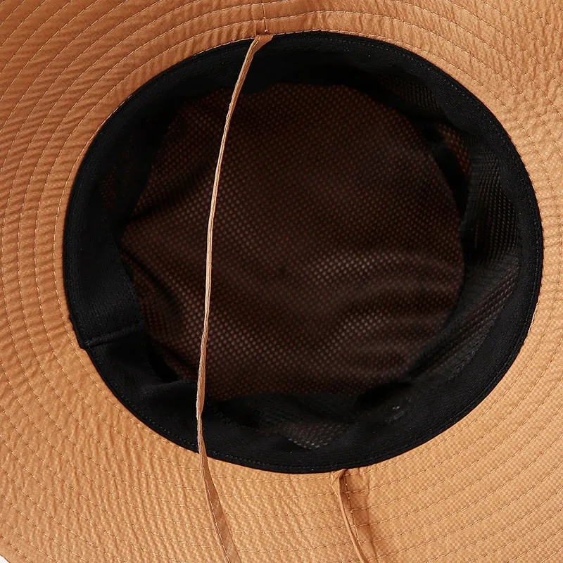 Sidiou Group Outdoor Hat Wide Brim Bucket Hats UV Protection Boonie Breathable Hat for Fishing