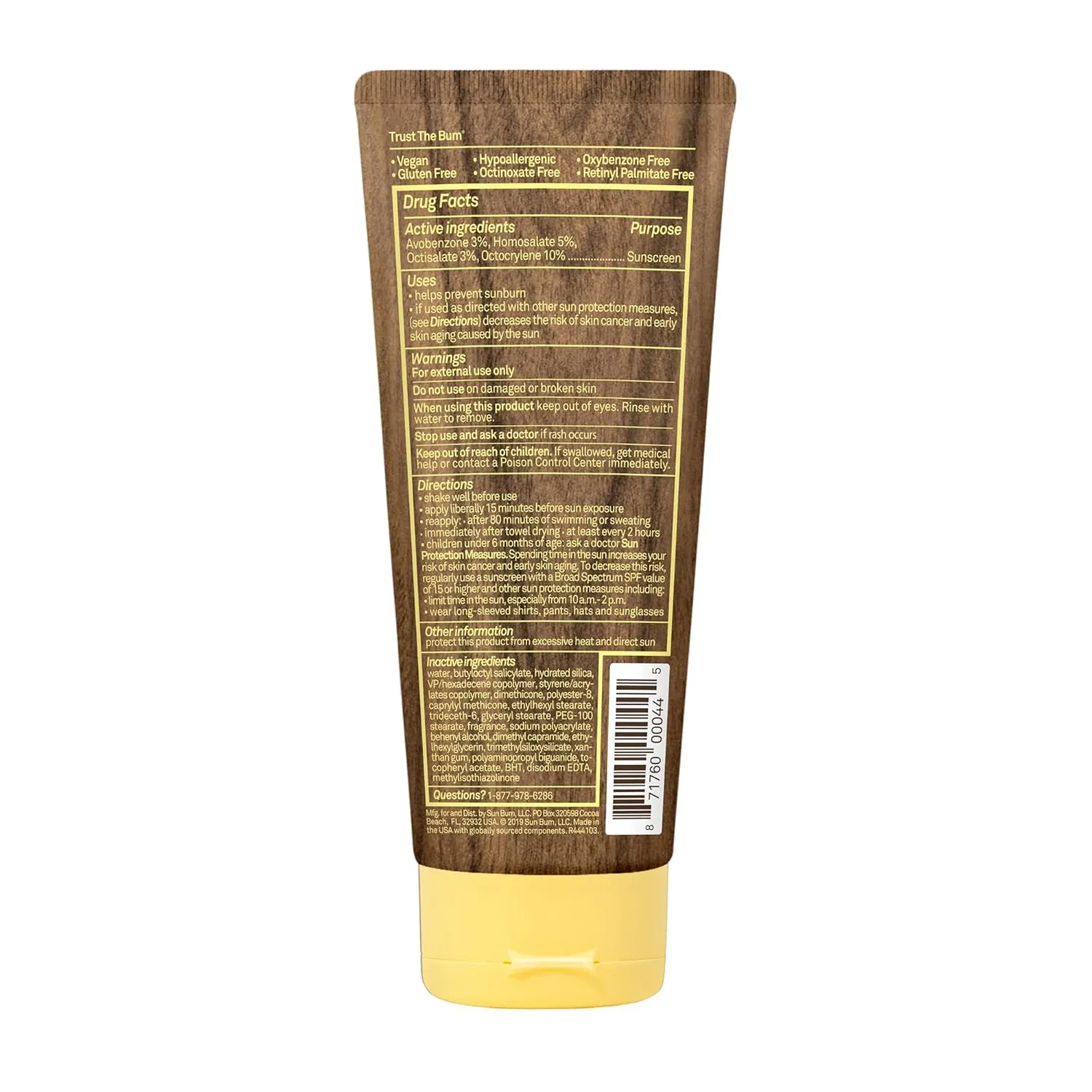 Sun Bum Original Moisturizing Sunscreen Lotion, Broad Spectrum SPF 30, 6 Fl Oz
