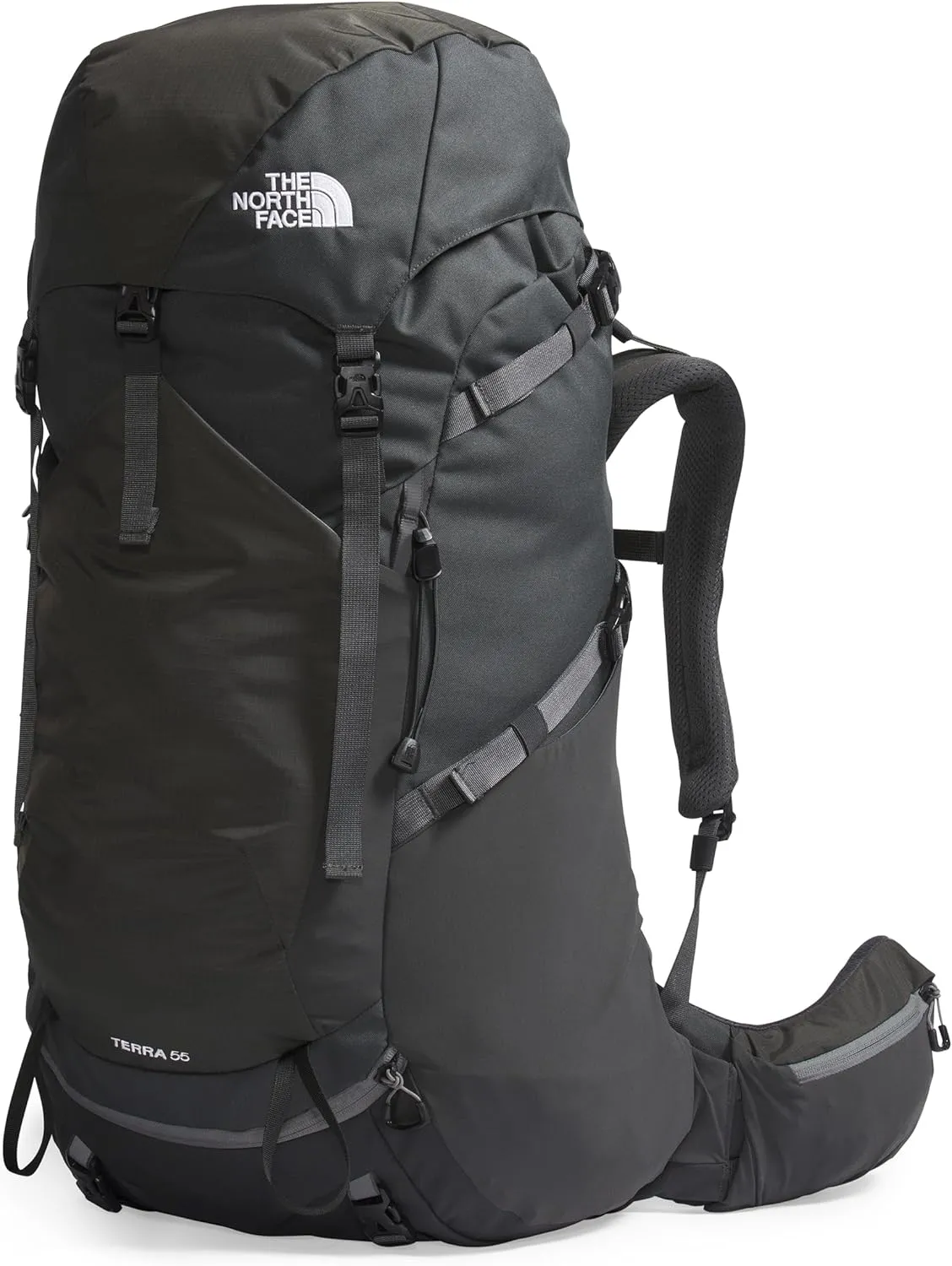 THE NORTH FACE Women's Terra 55 Backpacking Backpack, Asphalt Grey/TNF Black-NPF, X-Small/Small