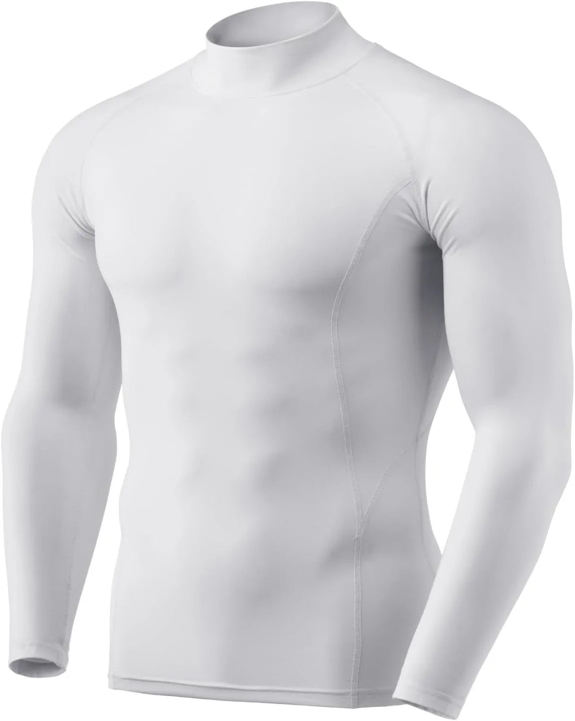 TSLA Men's Thermal Long Sleeve Compression Shirts, Mock/Turtleneck Winter Sports Running Base Layer Top