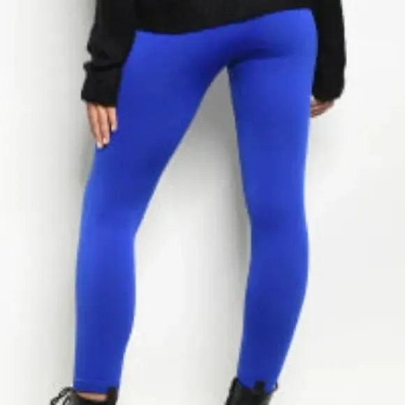 Women's Blue fleece Leggings