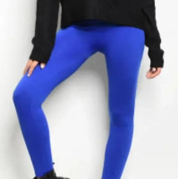 Women's Blue fleece Leggings