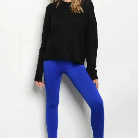 Women's Blue fleece Leggings