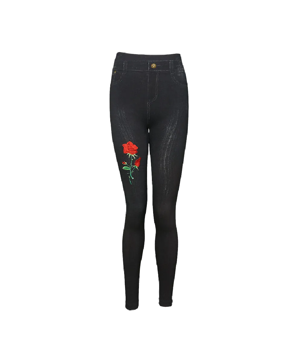 Women's Dark Denim Embroidery Fleece Jennings
