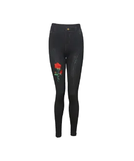 Women's Dark Denim Embroidery Fleece Jennings